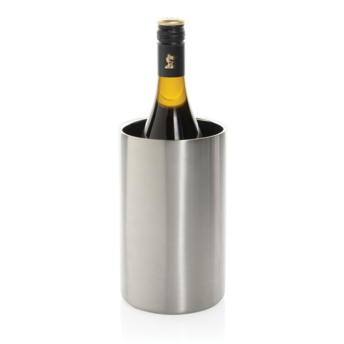 plateado Cubo Vino de acero inoxidable reciclado certificado