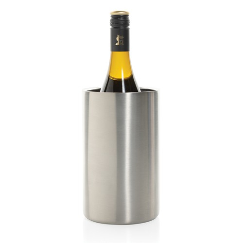 plateado Cubo Vino de acero inoxidable reciclado certificado