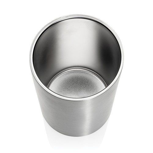 plateado Cubo Vino de acero inoxidable reciclado certificado