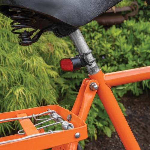 black Set luces bicicleta recargables USB plástico reciclado RCS