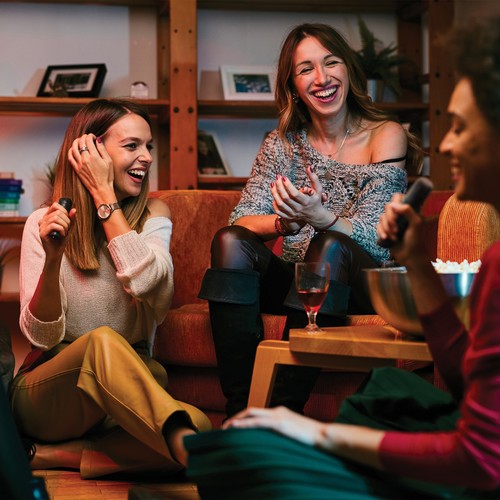 black Set karaoke de plástico reciclado Singvibe RCS con doble mic