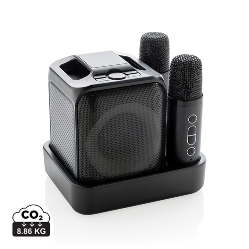 SET KARAOKE DE PLÁSTICO RECICLADO SINGVIBE RCS CON DOBLE MIC