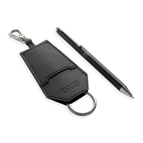 Set porte-clés et stylo en PU recyclé RCS Swiss Peak Tula - 2