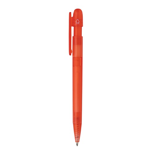 red Bolígrafo Devin RABS certificado GRS transparente
