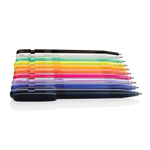 Stylo transparent en ABS recyclé et certifié GRS Devin - 6