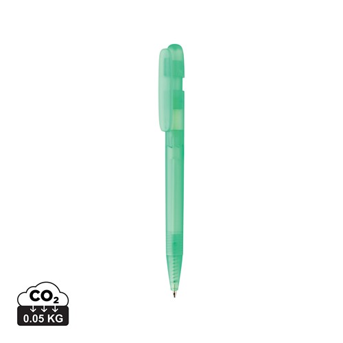 green Bolígrafo Devin RABS certificado GRS transparente