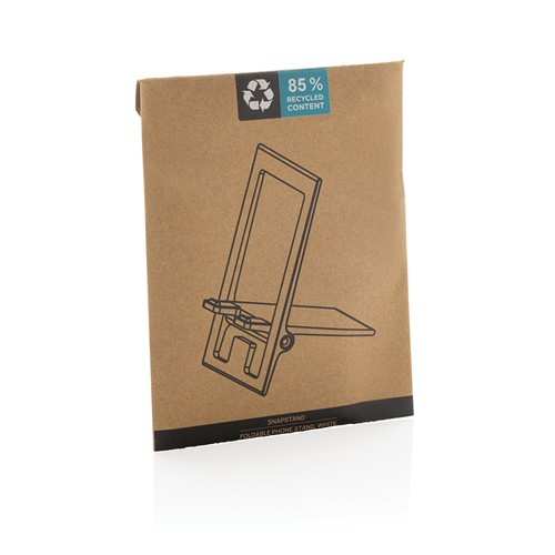 white Soporte teléfono plegable plástico reciclado RCS SnapStand