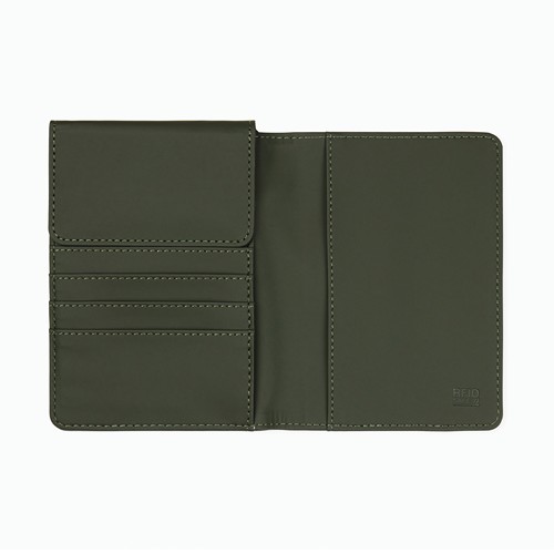 green Funda para pasaporte RFID VINGA Baltimore RCS de poliéster