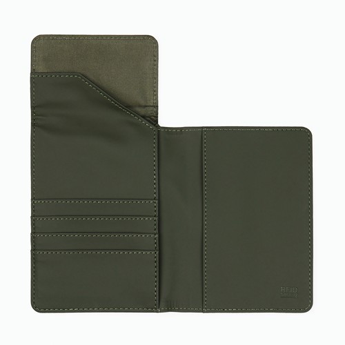 green Funda para pasaporte RFID VINGA Baltimore RCS de poliéster