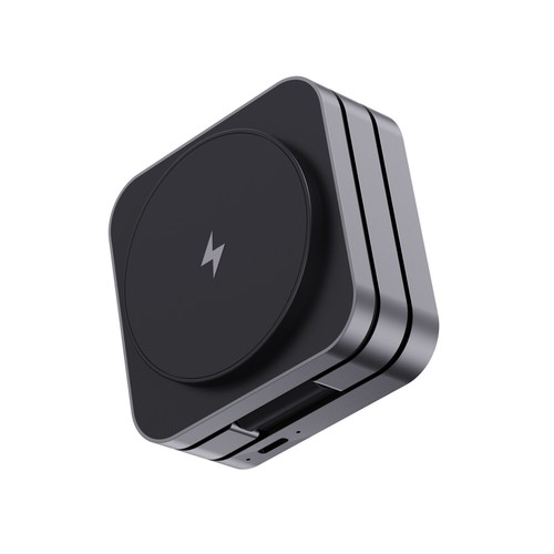 gray Cargador 15W Terra RCS aluminio reciclado plegable 3 en 1