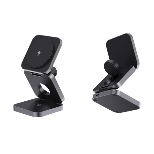 Chargeur 15W pliable 3 en 1 en aluminium recyclé RCS  Terra - 9