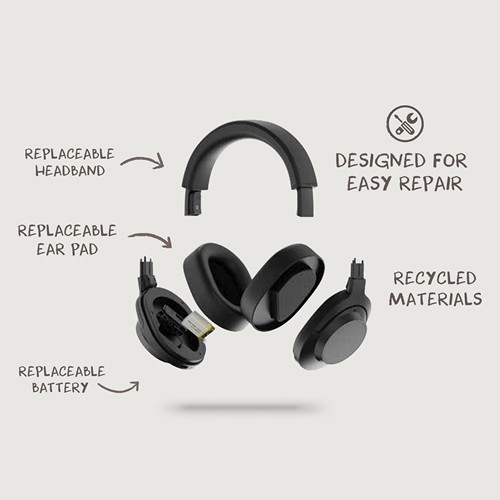 Casque ANC sans fil réparable plastique recyclé RCS Irvine - 11