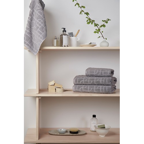 gray Toalla de algodón orgánico VINGA Verso OCS, set de 4 piezas