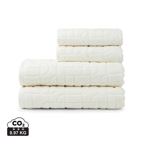 natural Toalla de algodón orgánico VINGA Verso OCS, set de 4 piezas