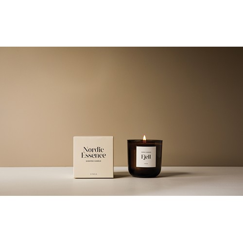 de blanco Vela pequeña perfumada VINGA esencia Nórdica