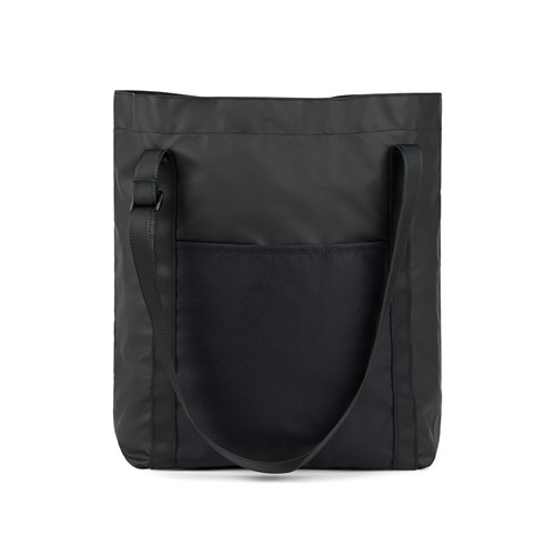black Bolsa tote VINGA Livorno poliéster reciclado GRS