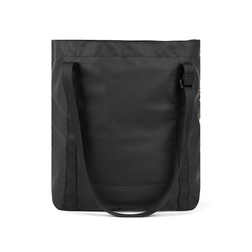 black Bolsa tote VINGA Livorno poliéster reciclado GRS