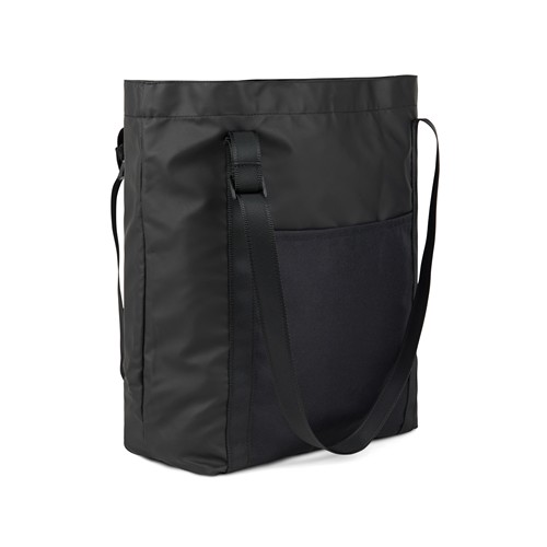 black Bolsa tote VINGA Livorno poliéster reciclado GRS