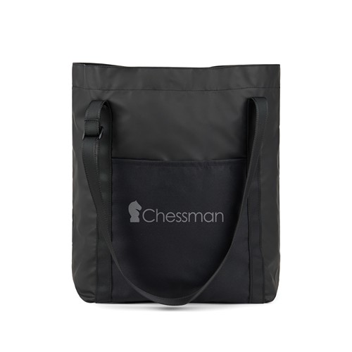 black Bolsa tote VINGA Livorno poliéster reciclado GRS
