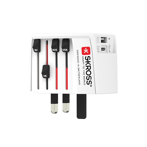 SKROSS Adaptateur de voyage universel MUV 2-Pôles avec USB - 3