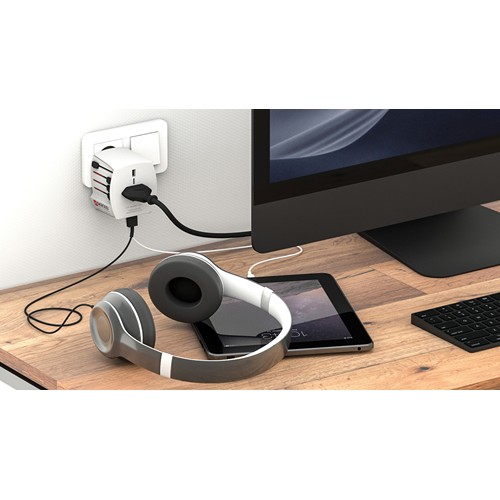 SKROSS Adaptateur de voyage universel MUV 2-Pôles avec USB - 6