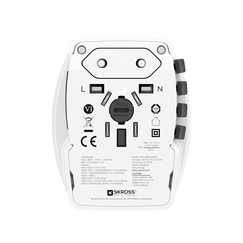 SKROSS Adaptateur de voyage universel MUV 65W PD avec USB - 5
