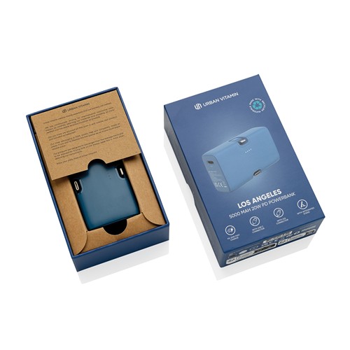 blue Powerbank Urban Vitamin Los Angeles plástico reciclado RCS