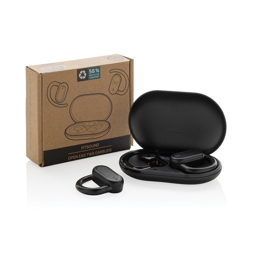 black Auriculares TWS de plástico reciclado Fitsound RCS