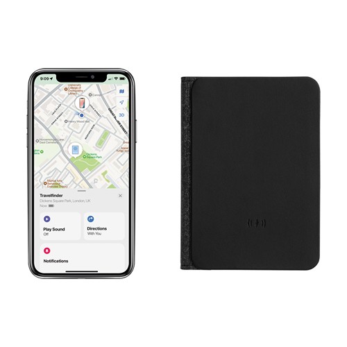 Cartera pasaporte Travelfinder poliéster RCS con localizador