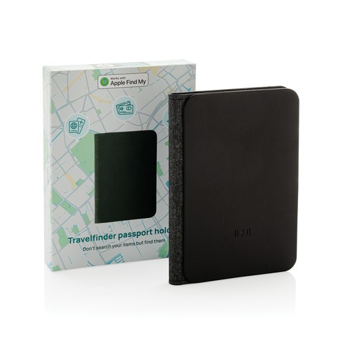 Porta pasaporte Travelfinder poliéster RCS con localización