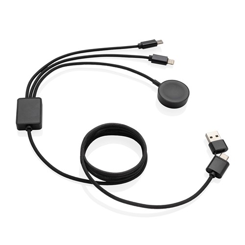 Câble 6-en-1 avec chargeur de montre en rPET RCS Terra - 2