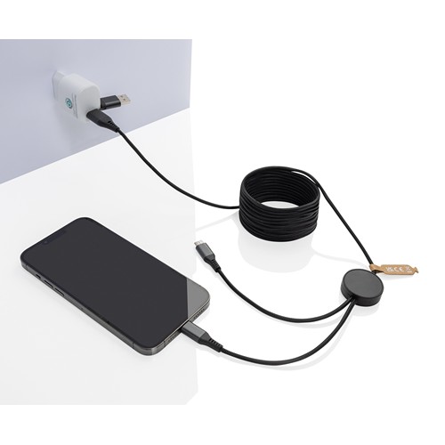 Câble 4 en 1 de 3 mètres en PET RCS Terra - 5