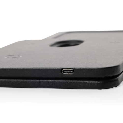 Chargeur de bureau 3 en 1 en PU recyclé RCS Swiss Peak - 5
