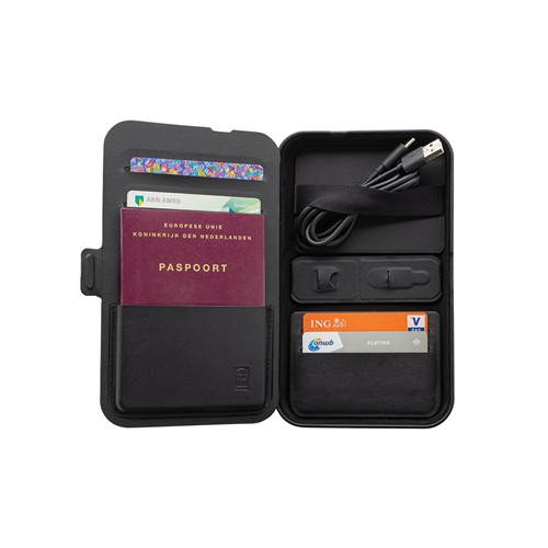 Étui de voyage avec chargeur 3 en 1 en PU RCS Swiss Peak - 5
