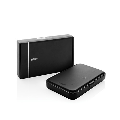 black Estuche viaje reciclado RCS Swiss Peak con cargador 3 en 1