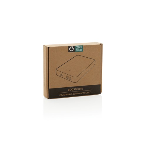 Powerbank 5000mAh avec USB C en ABS recyclé RCS Boostcore - 13