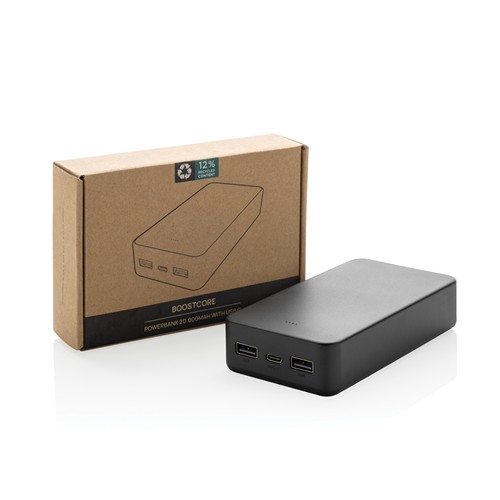 Powerbank Boostcore RCS plástico reciclado 20.000 mAh USB C