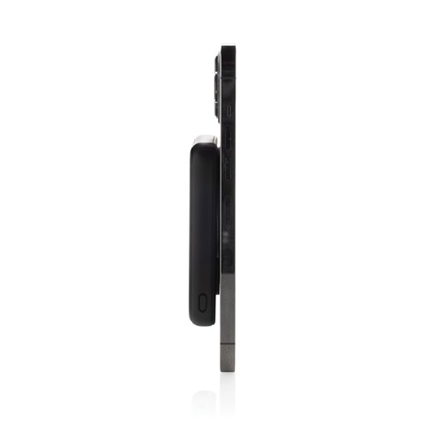 black Powerbank Stellar magnético 5000 mAh y 5W plástico reciclado