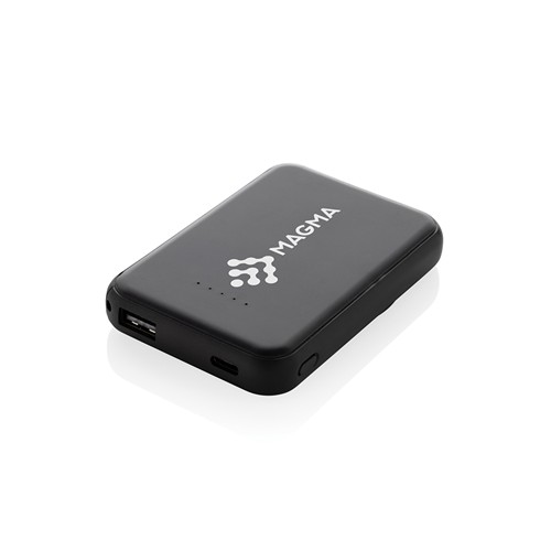 black Powerbank Stellar magnético 5000 mAh y 5W plástico reciclado