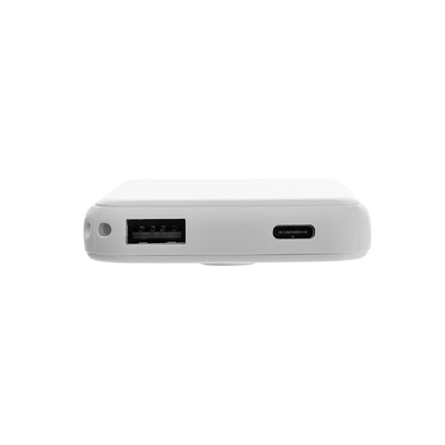 white Powerbank Stellar magnético 5000 mAh y 5W plástico reciclado
