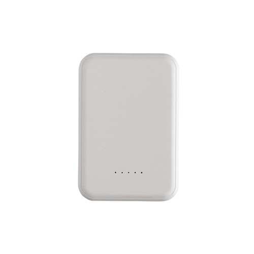 white Powerbank Stellar magnético 5000 mAh y 5W plástico reciclado