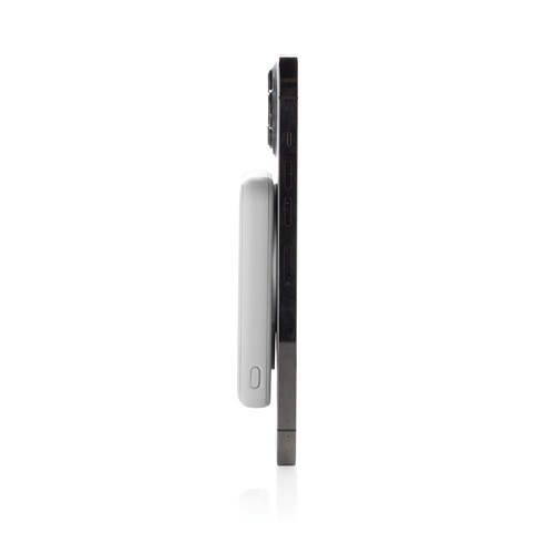 white Powerbank Stellar magnético 5000 mAh y 5W plástico reciclado