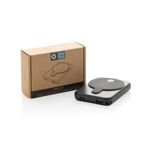 Powerbank Stellar magnético 5000 mAh y 5W plástico reciclado