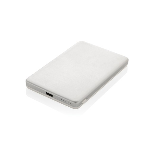 plateado Powerbank Orion magnético 5000 mAh aluminio reciclado RCS