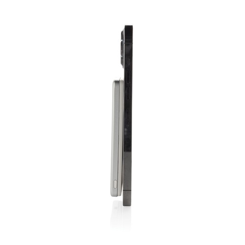 plateado Powerbank Orion magnético 5000 mAh aluminio reciclado RCS