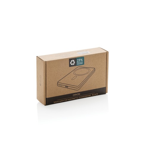 Powerbank Orion magnético 5000 mAh aluminio reciclado RCS
