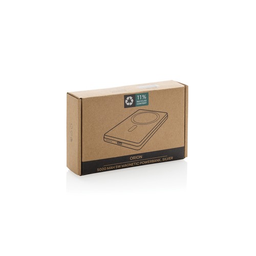 Powerbank Orion magnético 5000 mAh aluminio reciclado RCS