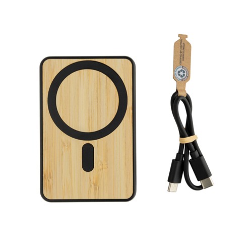 Powerbank 5000mAh et 5W en bambou et ABS RCS Zen - 2