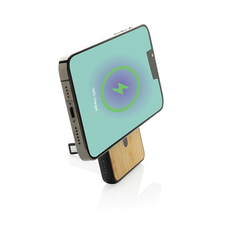Powerbank magnético bambú Zen RCS de RPET 5.000 mAh