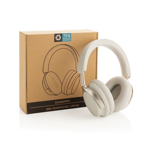 white Auriculares ANC de plástico reciclado Soundpro RCS
